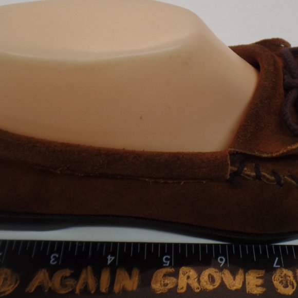 Minnetonka Women's Leather Moccasin Sz 8 W Beading - Picture 11 of 14